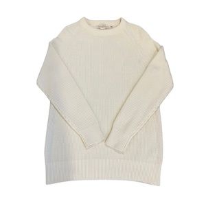 H&M Label of Graded Goods Raglan Sleeve Ribbed Knit Sweater Cream Medium